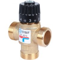 Термостатический смесительный клапан Stout для систем отопления и ГВС. G 1” M SVM-0120-164325
