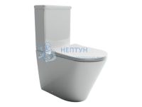 Унитаз-компакт безободковый с сиденьем микролифт Ceramicanova Highlight Белый CN1802