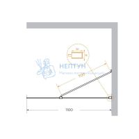 Душевая перегородка универсальная LIBERTA-L-1-TB-110-GR-NERO