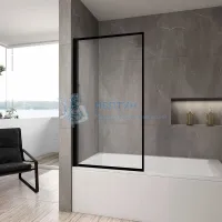 Штора на ванну складная REA LAGOS 70 Black REA-K7632