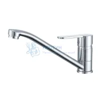 Смеситель Prohanss P64.42 для кухни низкий поворотный излив, хром