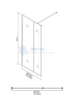 Душевая стенка Niagara Nova NG-481-10FBLACK 1000x0x2000