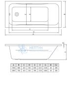Акриловая ванна C-Bath Muse 170x80 прямоугольная CBQ011001