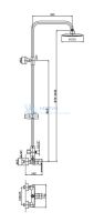 Душевая система однорычажная хром Haiba HB2411