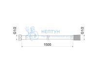 Шланг для душа 150 см нержавейка AQUATEK AQ2105CR