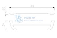 Полотенцедержатель двойной ABBER Nord AA1553B черный матовый