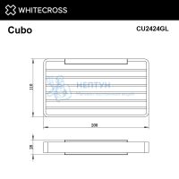 Мыльница-решетка подвесная Whitecross Cubo CU2424GL (золото)