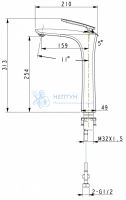 Смеситель для раковины Timo Helmi (4011/00-16F chrome white)