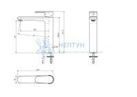 Смеситель для умывальника Хром Aquatek Ника AQ1804CR