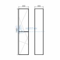 Шкаф-колонна Comforty Мерано-35 белый матовый 00-00010666CF