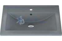 Раковина кварцевая для ванной Uperwood Foster Quartz 60 см, серая матовая, бетон 291030052