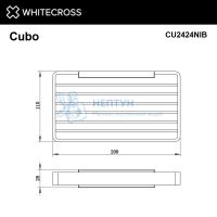Мыльница-решетка подвесная Whitecross Cubo CU2424NIB (брашированный никель)
