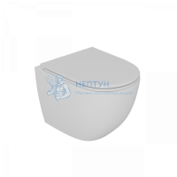 Унитаз подвесной безободковый белый D&K Matrix DT1396016 с сиденьем микролифт