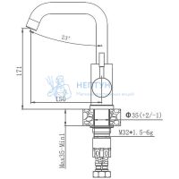 Смеситель для кухни однорычажный хром Haiba HB72304-4
