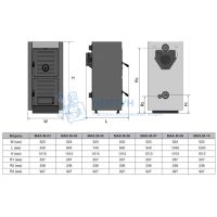 Твердотопливный одноконтурный чугунный котёл Kentatsu MAX-M-08 (58 кВт)