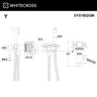 Встраиваемый гигиенический смеситель Whitecross Y SYSYBI2GM (оружейная сталь)