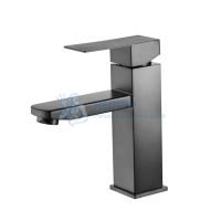 Смеситель для умывальника AVRORA Orra монолитный, цвет оружейная сталь AV6110GM