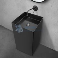 Раковина отдельностоящая Abber Wasser Kreis AF2413MB черная матовая