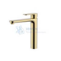 Смеситель для умывальника Золото шлифованное Aquatek Ника AQ1804BG