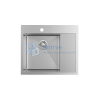 Мойка нерж. сталь, сатин, чаша слева, 590*510, Haze, Iddis HAZ59SLi77