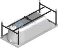 Акриловая ванна с каркасом и панелью Radomir Николь 180x80 прямоугольная 2-77-2-0-0-210