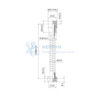 Шланг для душа, EPDM, нерж.сталь, 2,0 м, 220, Milardo, 220S200M19