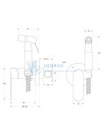 Гигиенический душ со смесителем Cezares STYLUS-DIF-IN