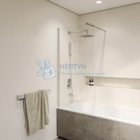 Шторка на ванну 90*150 RGW SC-052 Хром/Прозрачное/10 мм (Easy)