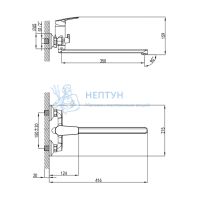 Смеситель для ванны с длинным изливом, Horizont, Milardo, HORSB02M10