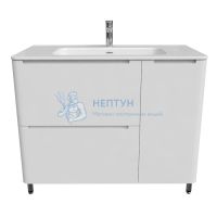 Тумба с умывальником, напольная, 100 см, белая, Edifice, Iddis EDI10WFi95K