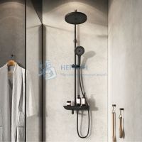 Смеситель для ванны с верхним душем, черный матовый, SpaHome, Iddis, SPABLBTi06