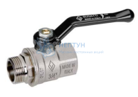 Кран шаровый прямой 1/2" вн./нар. ручка-рычаг Bugatti New Jersey 09150003