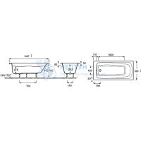 Акриловая ванна Jacob Delafon Patio 150x70 прямоугольная E6810RU-01