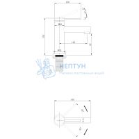Смеситель ABBER Emotion AF8810B для раковины, черный матовый