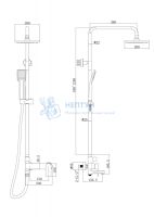 Душевая колонна со смесителем Bravat F6333367CP-A-RUS