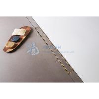 BERGES Желоб водосток В1 Keramik 500, золото глянец, боковой выпуск S-сифон D50 H60 092116