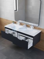Тумба под двойную раковину Uperwood Modul 120 см, подвесная, матовая, черная
