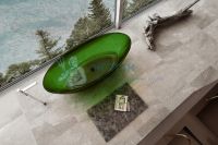 Ванна из полиэфирной смолы Abber 180x85 отдельностоящая овальная зеленая AT9702Emerald