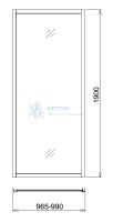 Душевая стенка Gemy 1000x1900 профиль Хром A100