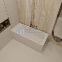 Ванна из искусственного камня Veconi Solita 170x70 белая прямоугольная SLT17070