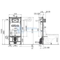 Инсталляция для унитаза AlcaPlast AM101/1120-4:1 RU M578-0001