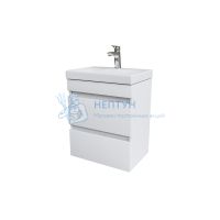 Тумба с умывальником подвесная, белая, 50 см, Zodiac, Iddis ZOD5CB0i95K подходит ум. 3505000i28