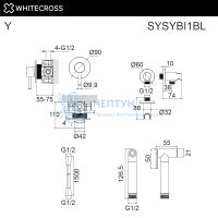 Встраиваемый гигиенический смеситель Whitecross Y SYSYBI1BL (черный мат)
