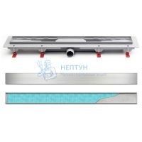 Дренажный канал MCH Klasik/Floor CH 750 K с решеткой и бок. сливом, D40