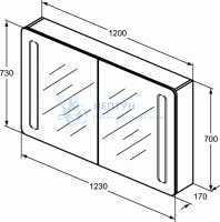 Зеркальный Шкафчик Ideal Standard MIRROR&LIGHT T3425AL