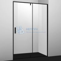 Душевая дверь 1200x2000 Прозрачные стекла Профиль Черный Wasserkraft 74P05