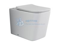 Приставной безободковый унитаз с сиденьем микролифт Ceramicanova Cubic Белый CN1809