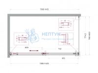 Душевой уголок BelBagno SOFT_CLOSE-1-AH-1-140/80-C-Cr