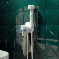 Встраиваемый смеситель с гигиеническим душем, белый матовый, IDDIS, 004WTS0i08