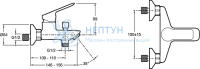 Смеситель для ванны Jacob Delafon E20848-CP Хром
